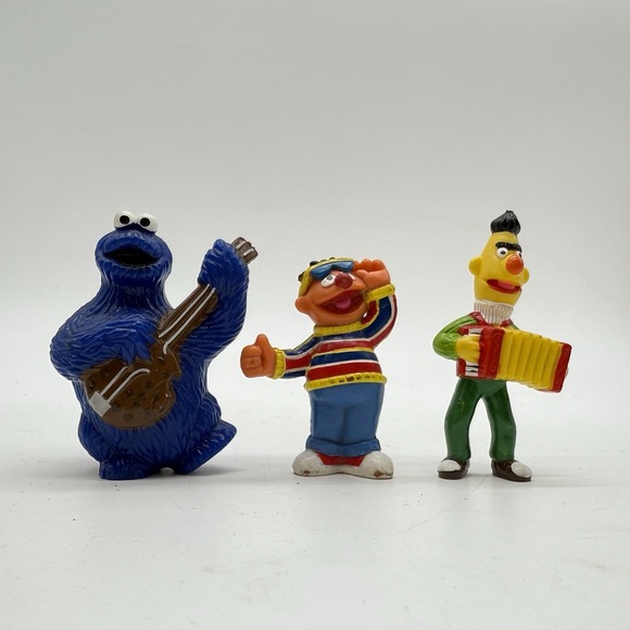 PBS Sesame Street Cookie Monster Bert Ernie PVC Figures Cake Toppers - Picture 1 of 3